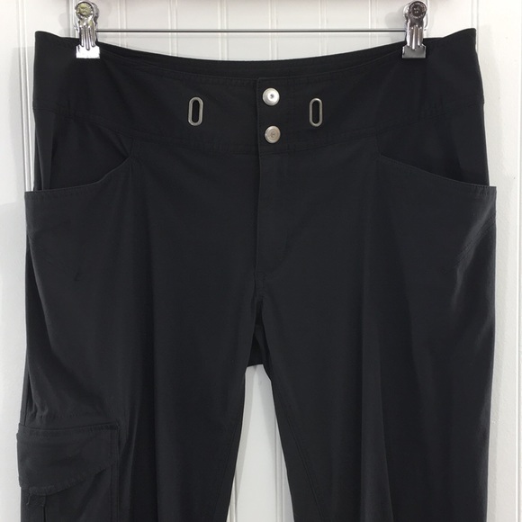Columbia Black Trail Convertible Capri Pants Womens 14 Omni Shield Hiking - Picture 2 of 13